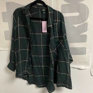 Wild Fable Button Down Plaid Shirt Size Large NWT
